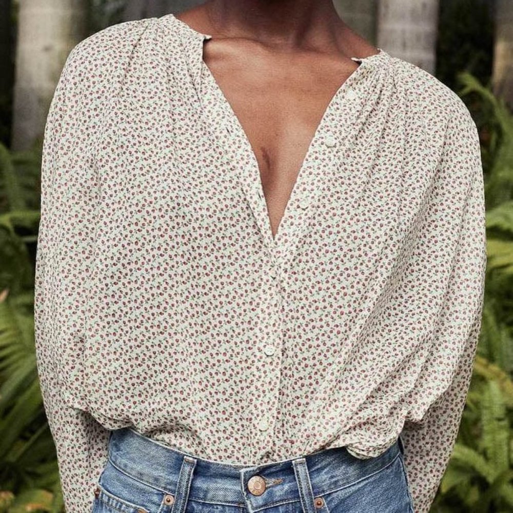 Doen Jane Blouse in Berry Bisou Floral Medium